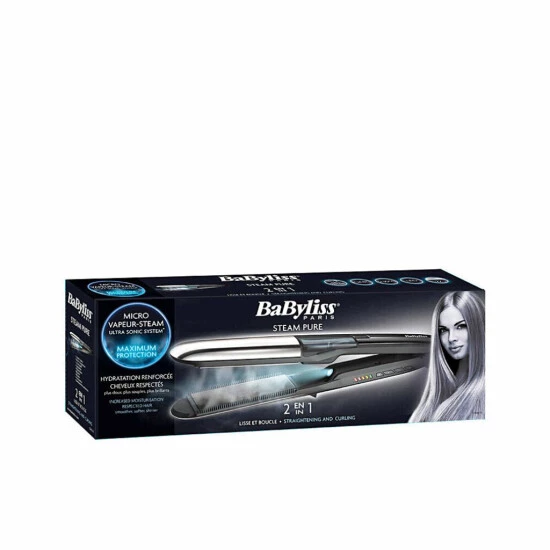 Großhandel 🛒 BaByliss Paris Steam Pure Ionic Straight & Curl Straightener ⭐ 4 Großhandel 🛒 BaByliss Paris Steam Pure Ionic Straight & Curl Straightener ⭐ – Bild 2